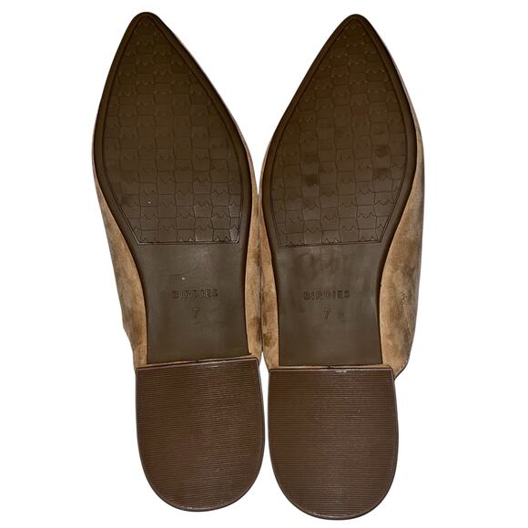 Birdies “The Lark” Suede Mule Slides – Golden Oak (Tan) Size 7 - Picture 8 of 11